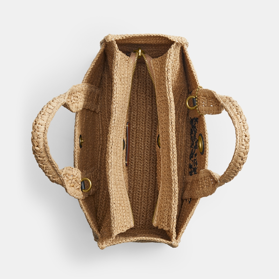 Coach Straw Cargo Tote Bag