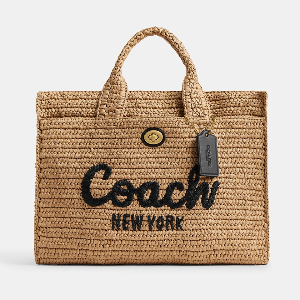 Coach Straw Cargo Tote Bag