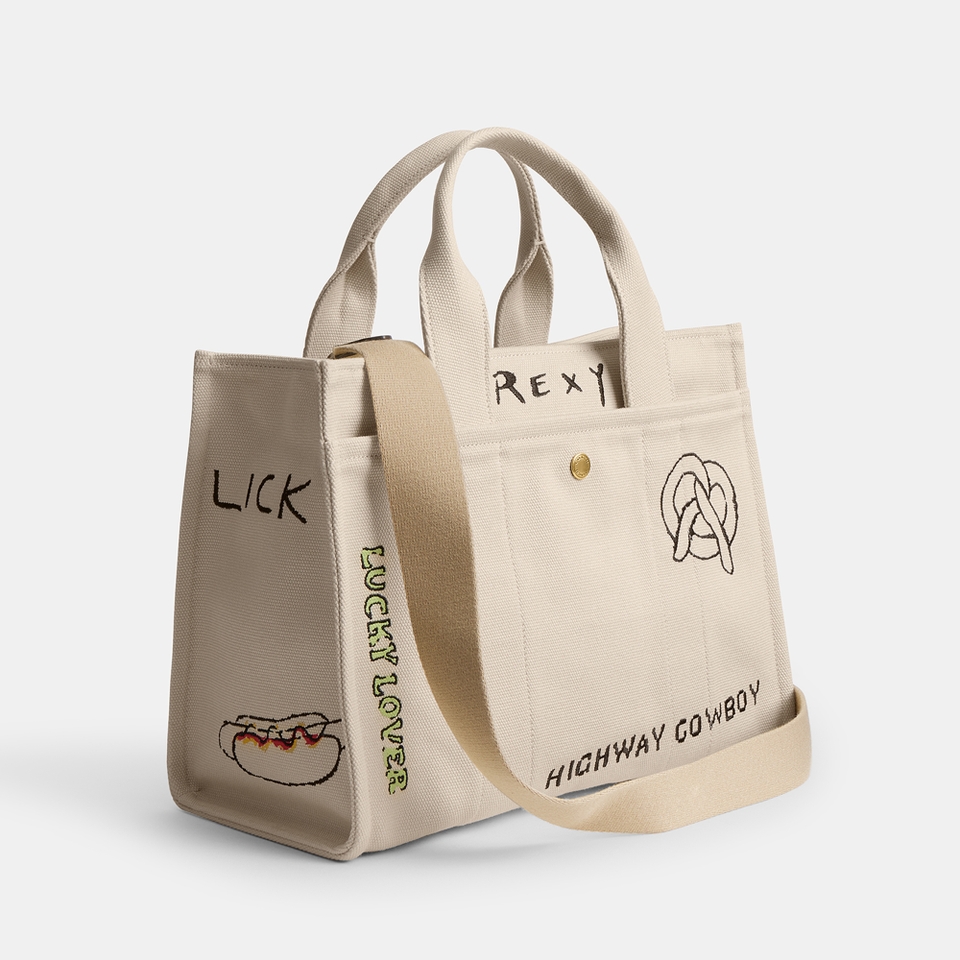 Coach Sketch Print Cargo Canvas Tote Bag