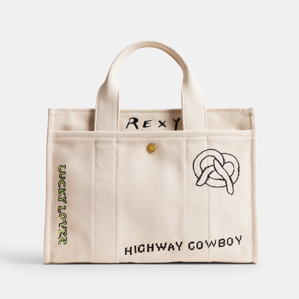 Coach Sketch Print Cargo Canvas Tote Bag