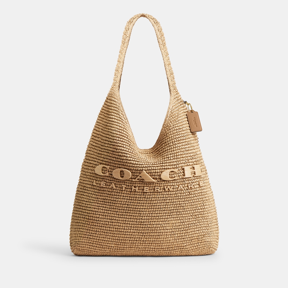 Coach Brooklyn 39 Straw Shoulder Bag