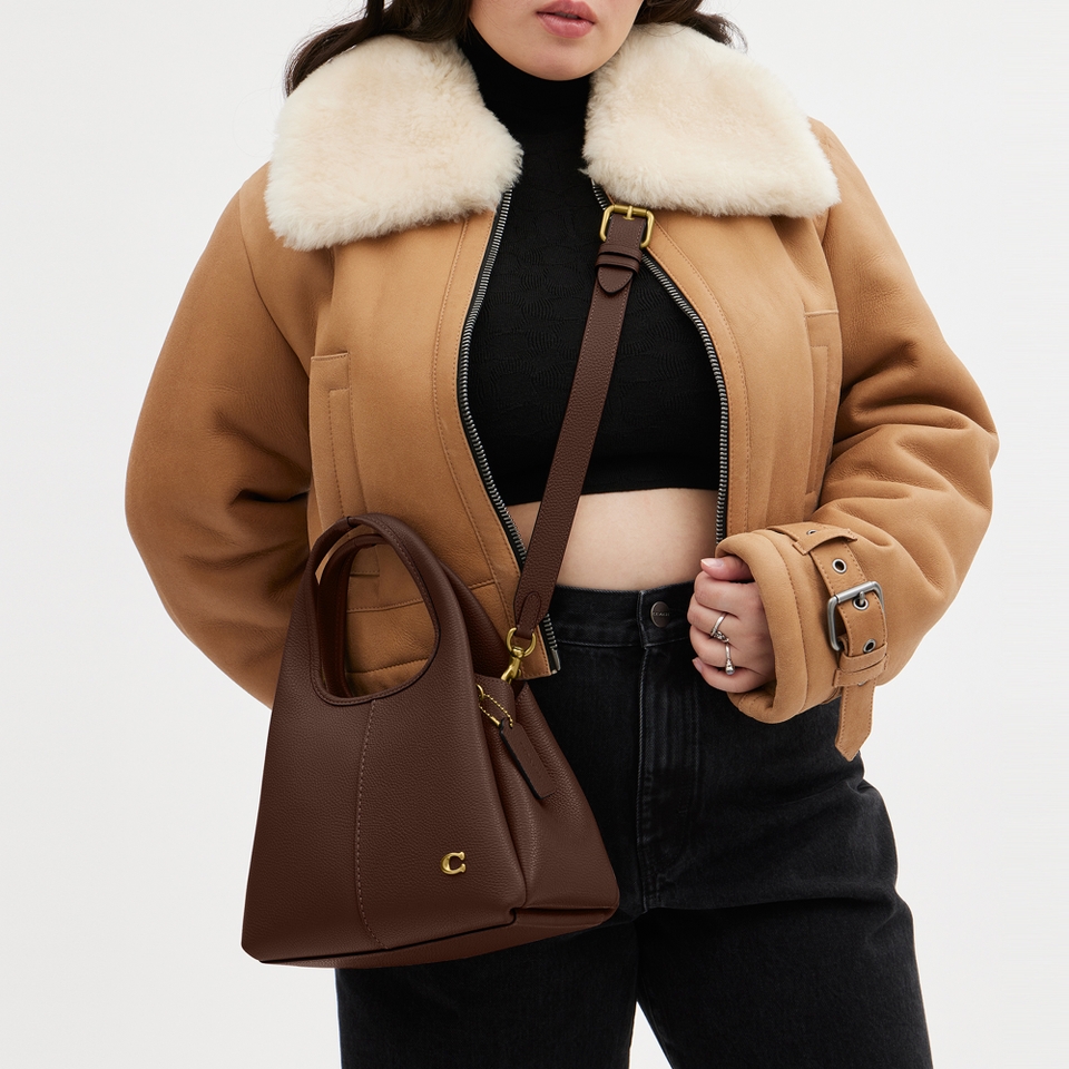 Coach Lana 23 Pebble-Grain Leather Shoulder Bag