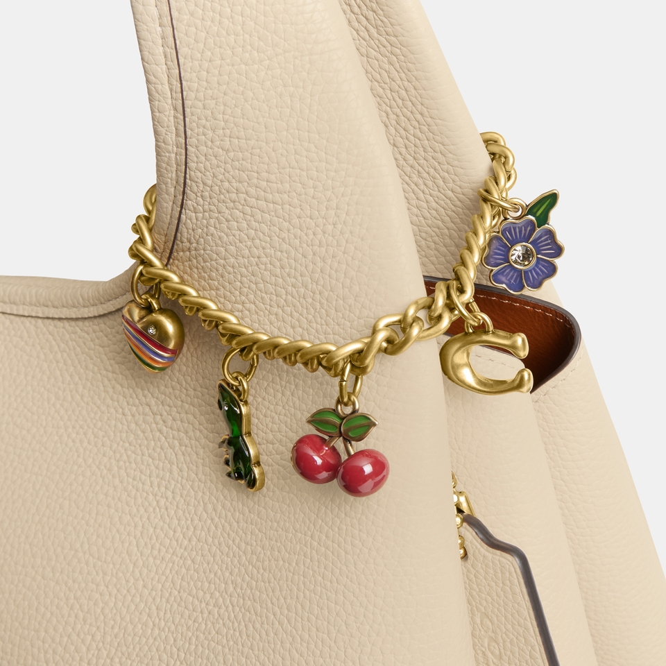 Coach Motif Chain Gold-Plated Bag Charm