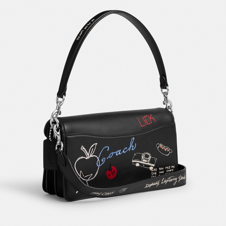 Coach Tabby 26 Sketch Print Leather Shoulder Bag