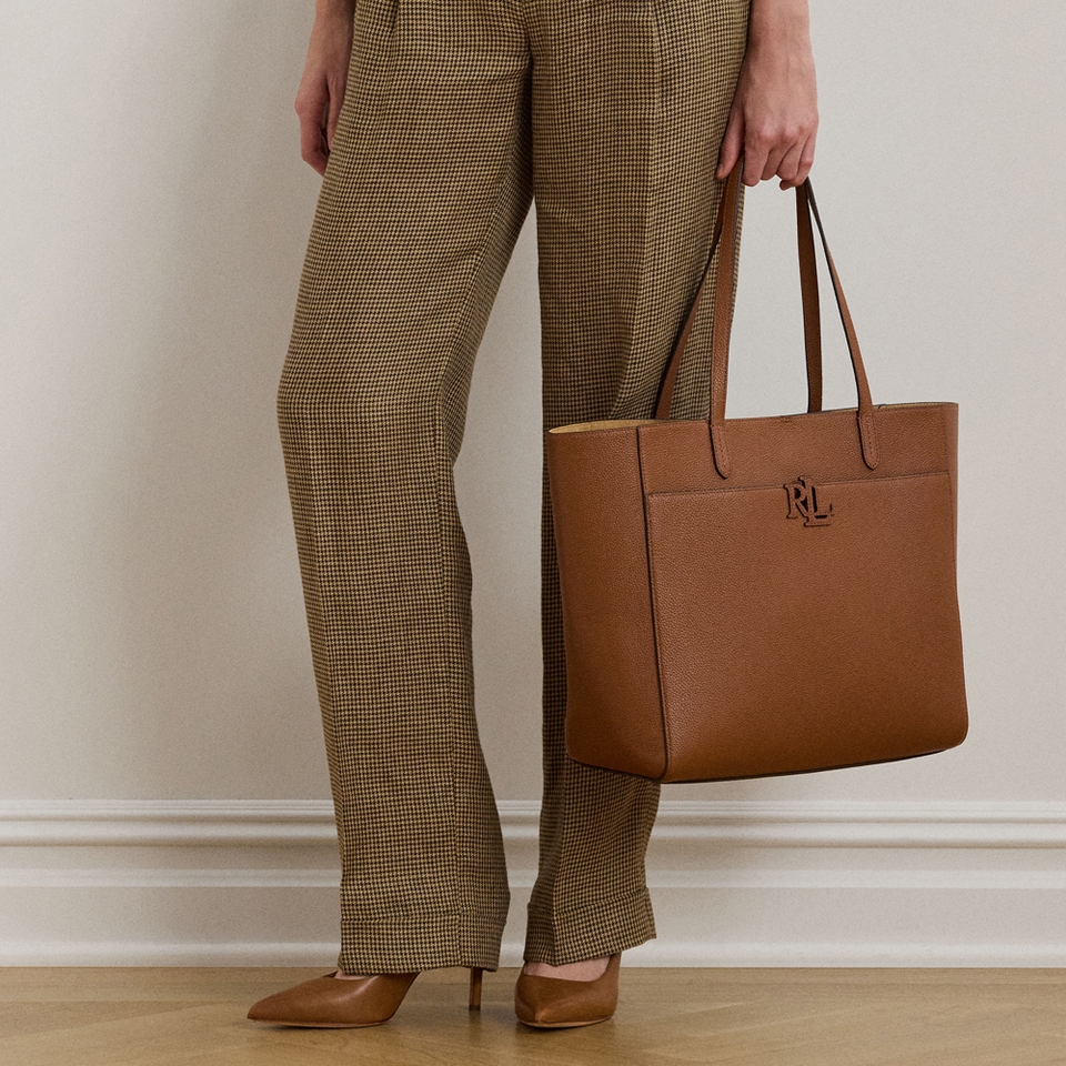 Lauren Ralph Lauren Camryn Pebble-Grain Leather Tote Bag