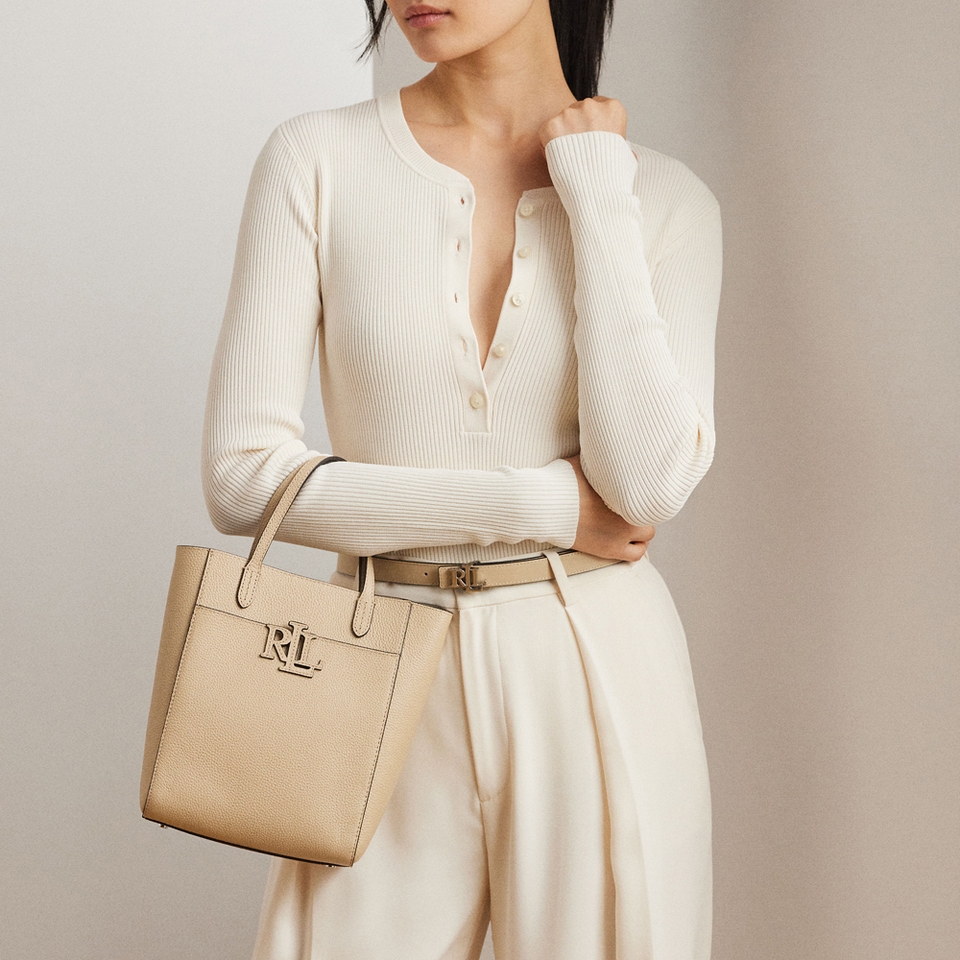 Lauren Ralph Lauren Camryn Pebble-Grain Leather Tote Bag