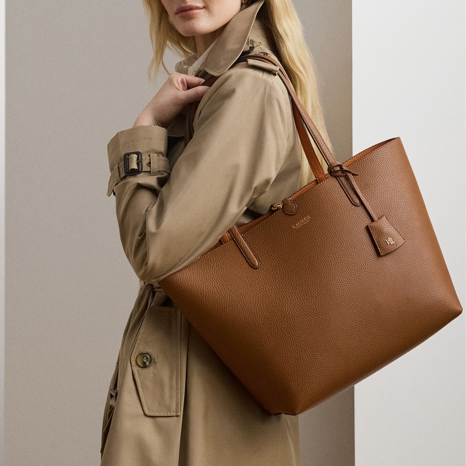 Lauren Ralph Lauren Pebble-Grain Faux Leather Reversible Tote Bag