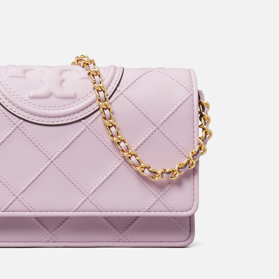Tory Burch Fleming Soft Leather Chain Wallet