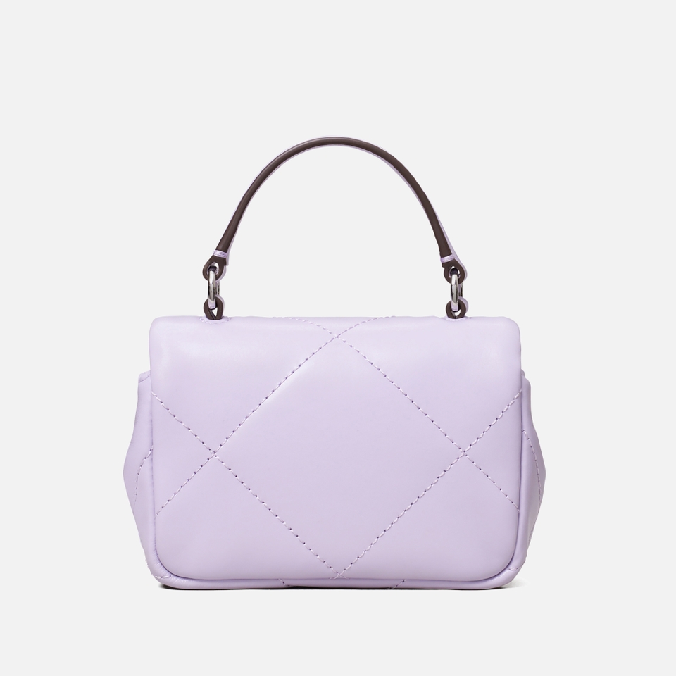 Tory Burch Kira Clover Diamond-Quilted Micro Chain Wallet