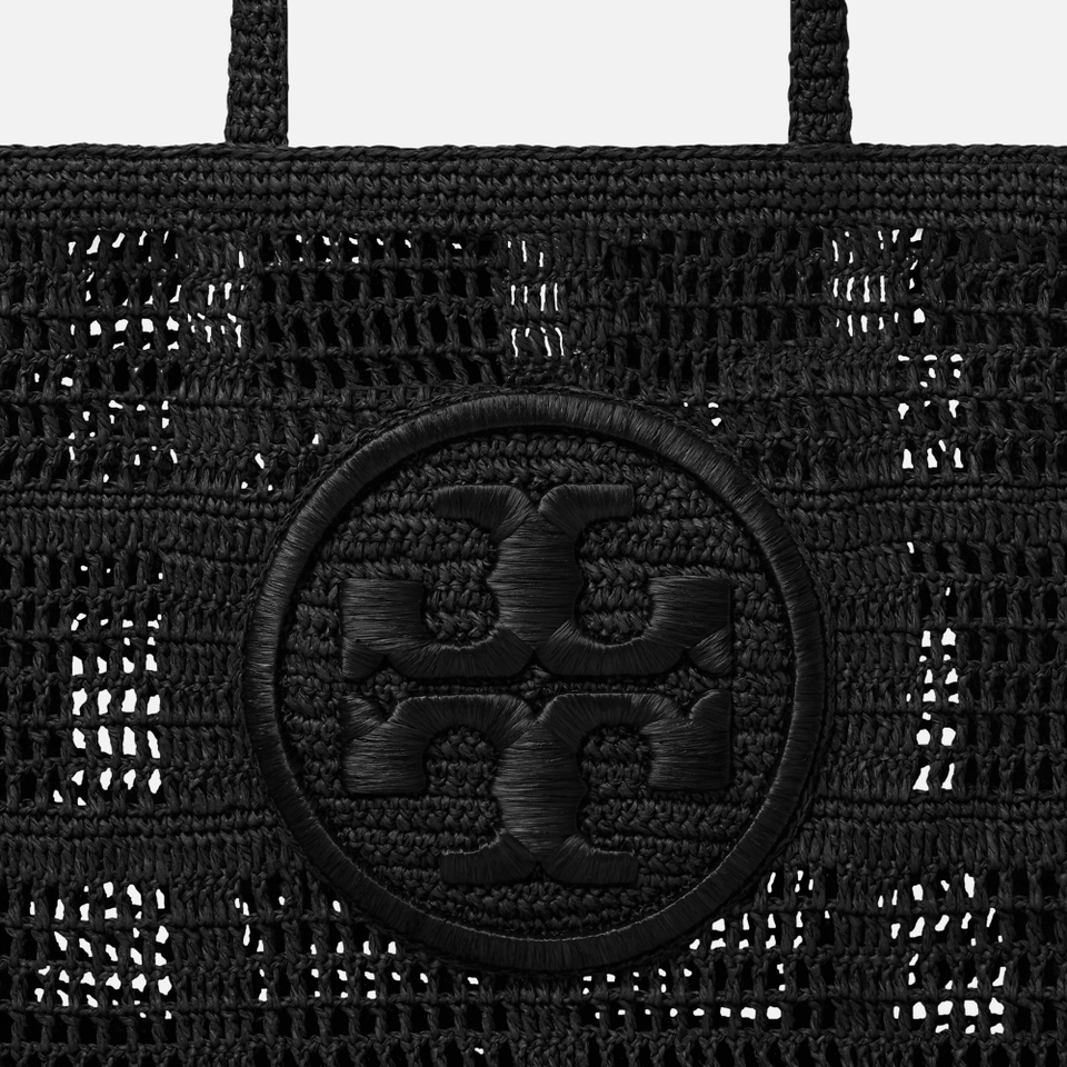 Tory Burch Ella Crocheted Straw Tote Bag