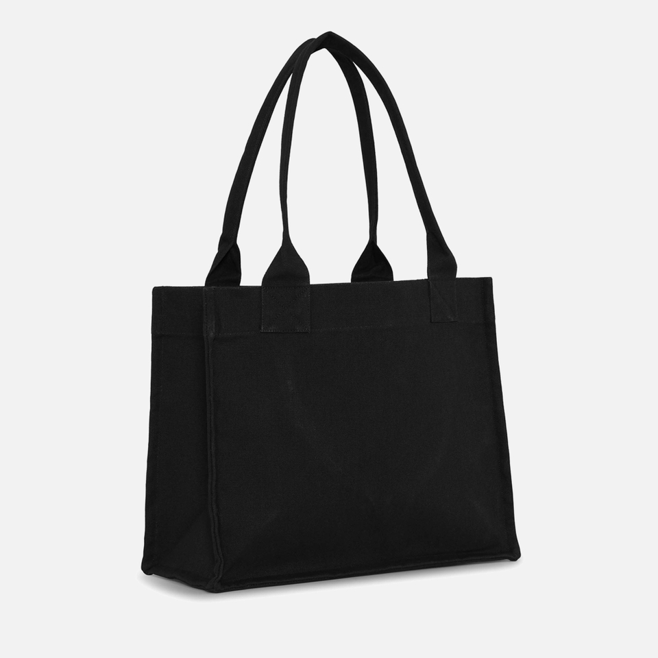 Ganni Large Easy Shopper Cotton-Canvas Tote Bag