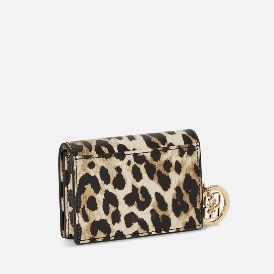 Ganni Bou Flap Recycled Leather-Blend Cardholder