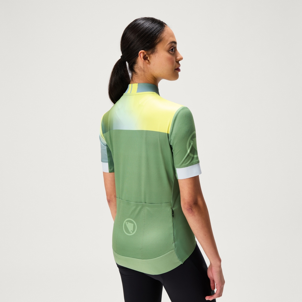 Men's GRADIENT BLOCK FS260 Print S/S Jersey - Machair Green