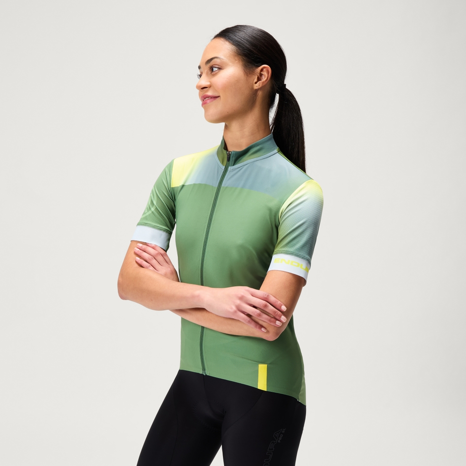 Men's GRADIENT BLOCK FS260 Print S/S Jersey - Machair Green