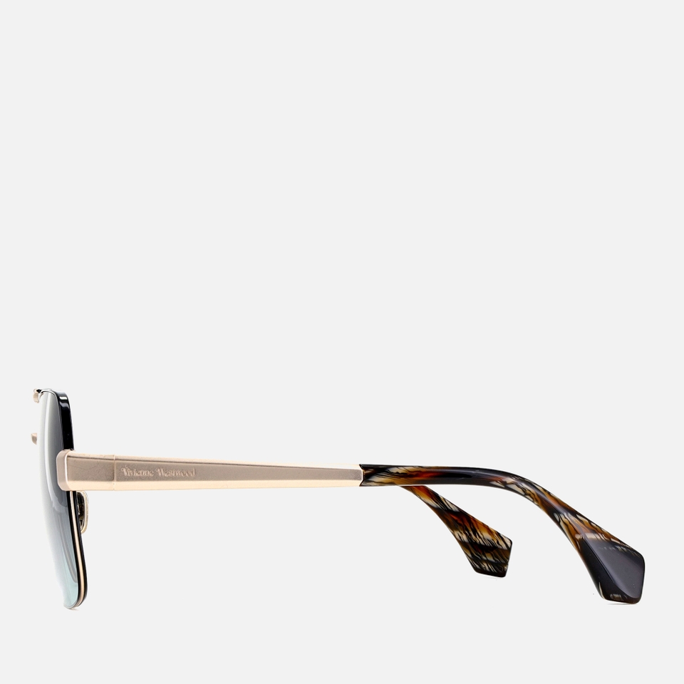 Vivienne Westwood Cowboy Aviator Gold-Tone Sunglasses