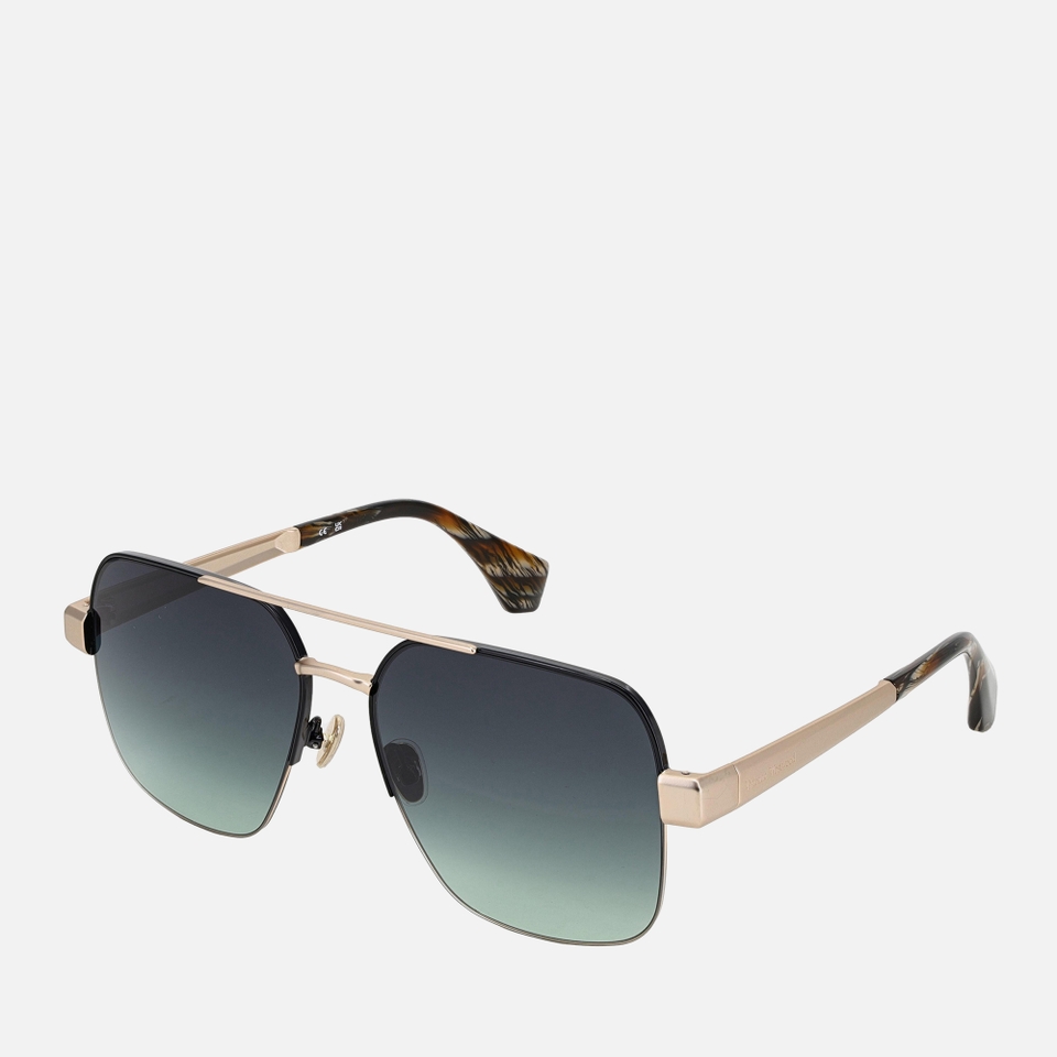 Vivienne Westwood Cowboy Aviator Gold-Tone Sunglasses