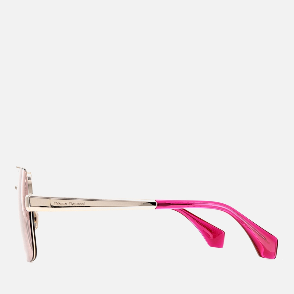 Vivienne Westwood Cowboy Aviator Gold-Tone Sunglasses