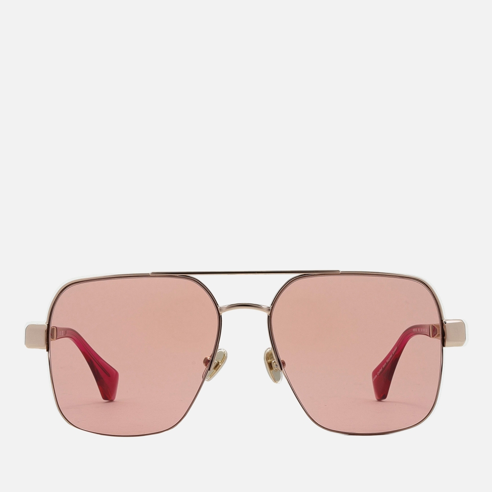Vivienne Westwood Cowboy Aviator Gold-Tone Sunglasses