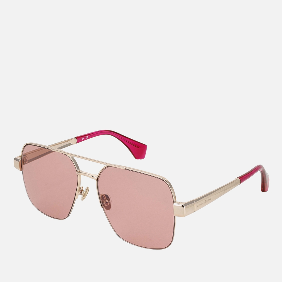 Vivienne Westwood Cowboy Aviator Gold-Tone Sunglasses