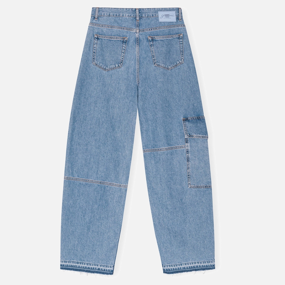 Ganni Broderie Anglaise Denim Carpenter Jeans - W26 | Coggles