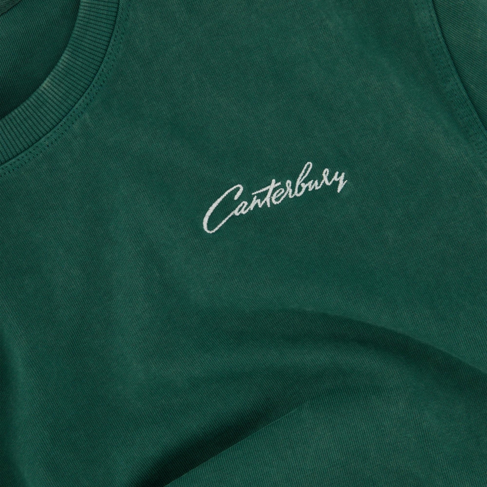 MENS CCC SCRIPT WASHED T-SHIRT GREEN
