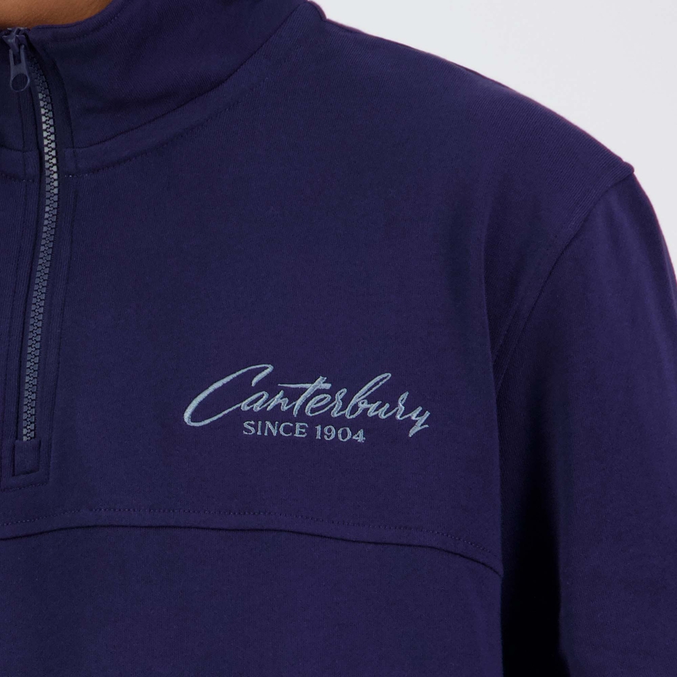 MENS HERITAGE QUARTER-ZIP SWEATER PEACOT