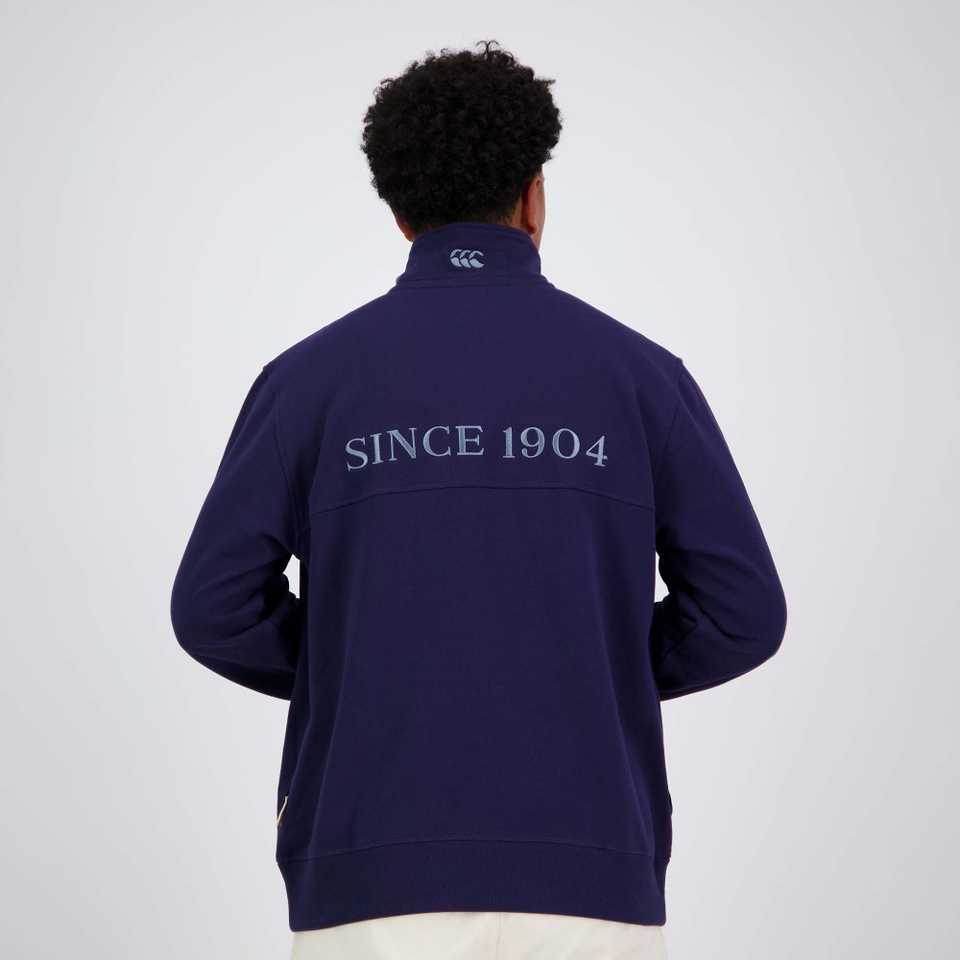 MENS HERITAGE QUARTER-ZIP SWEATER PEACOT