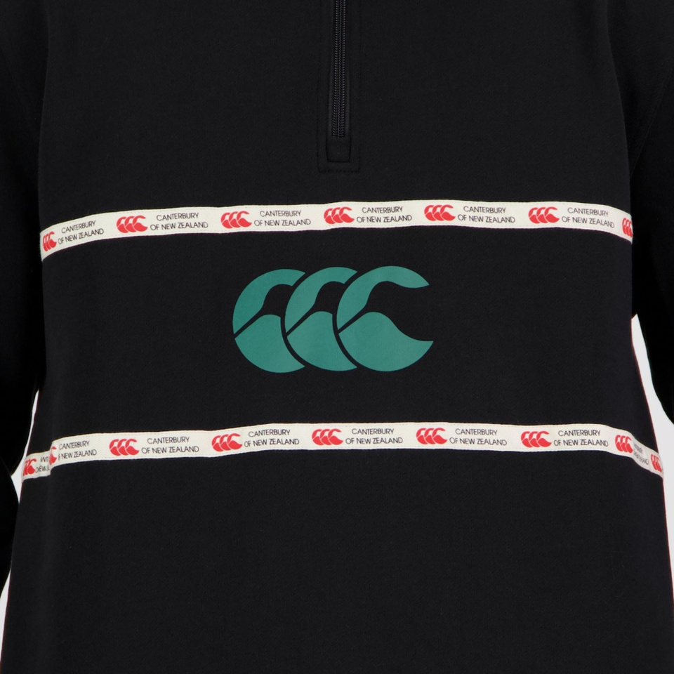 MENS HERITAGE QUARTER-ZIP SWEATER BLACK