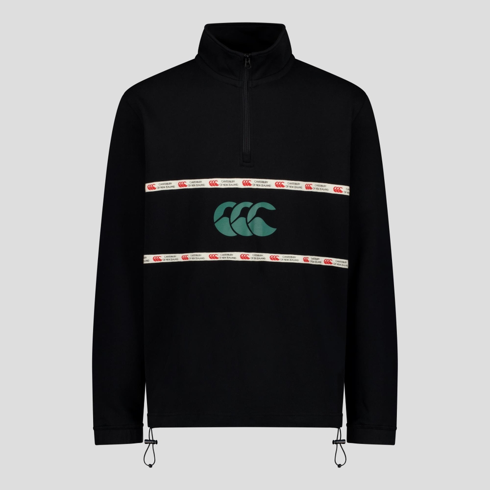 MENS HERITAGE QUARTER-ZIP SWEATER BLACK