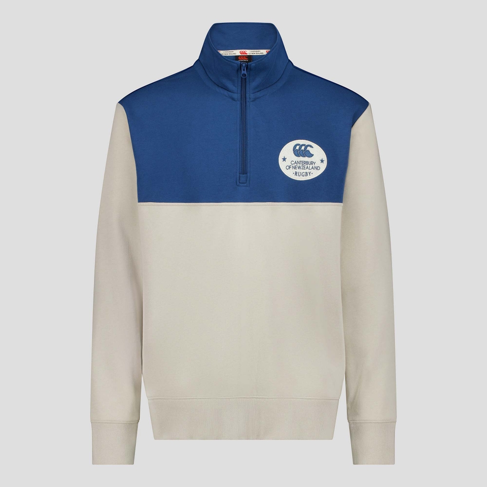 MENS CCC QUARTER-ZIP SWEATER SILVER