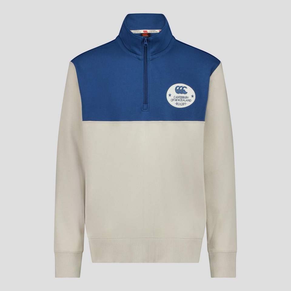 MENS CCC QUARTER-ZIP SWEATER SILVER
