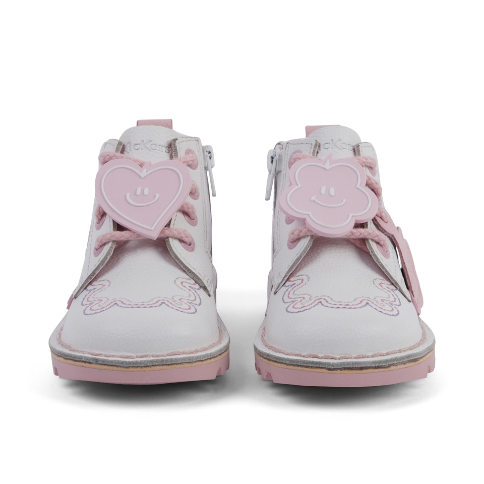 Infant Girl's Kick Hi Wave Leather White