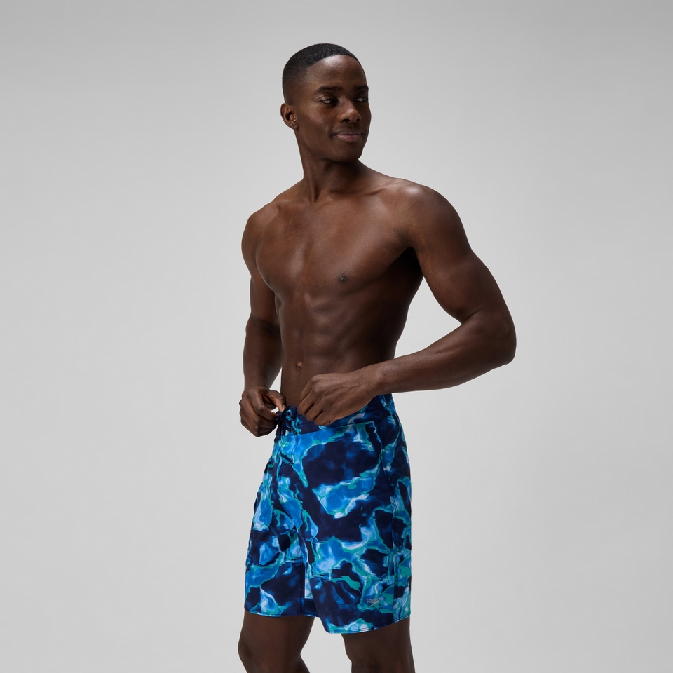 Men's Lookout Printed 45cm Boardshorts Blue