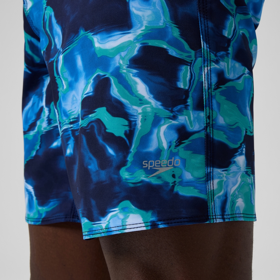 Men's Lookout Printed 45cm Boardshorts Blue