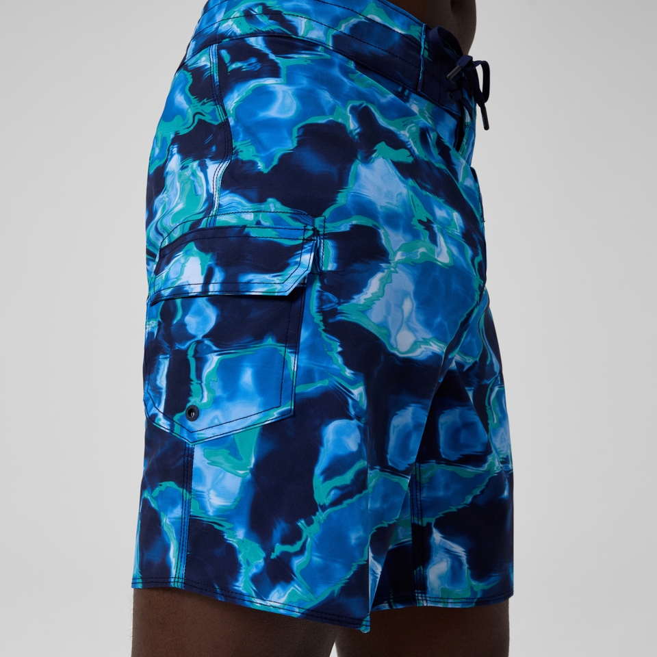 Men's Lookout Printed 45cm Boardshorts Blue