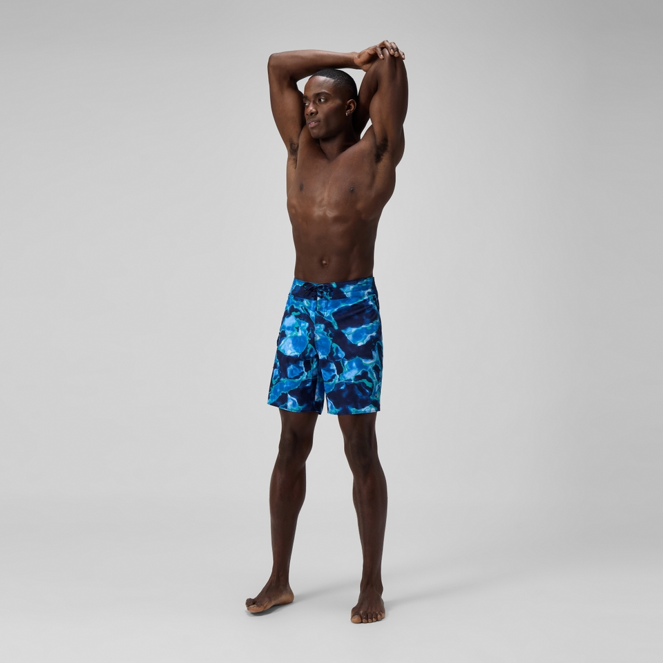 Men's Lookout Printed 45cm Boardshorts Blue