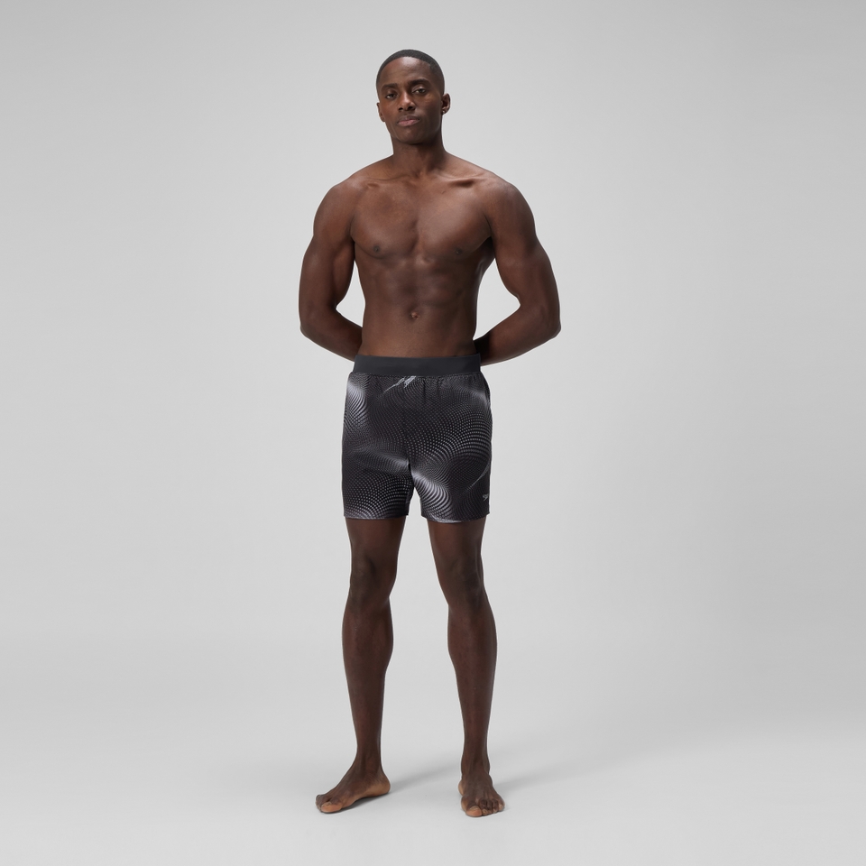 Herren Lookout Badeshorts 40 cm mit Print Grau
