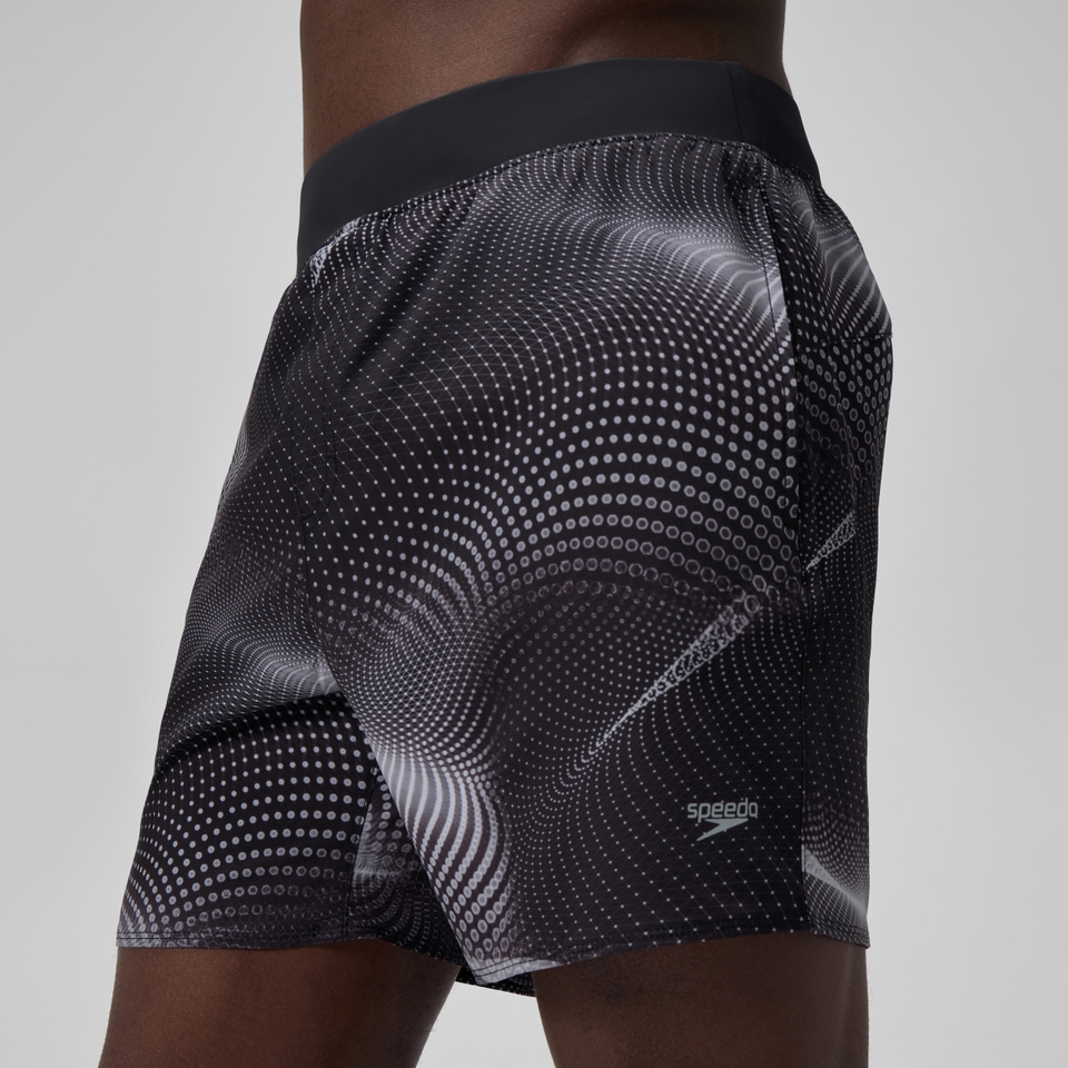 Herren Lookout Badeshorts 40 cm mit Print Grau