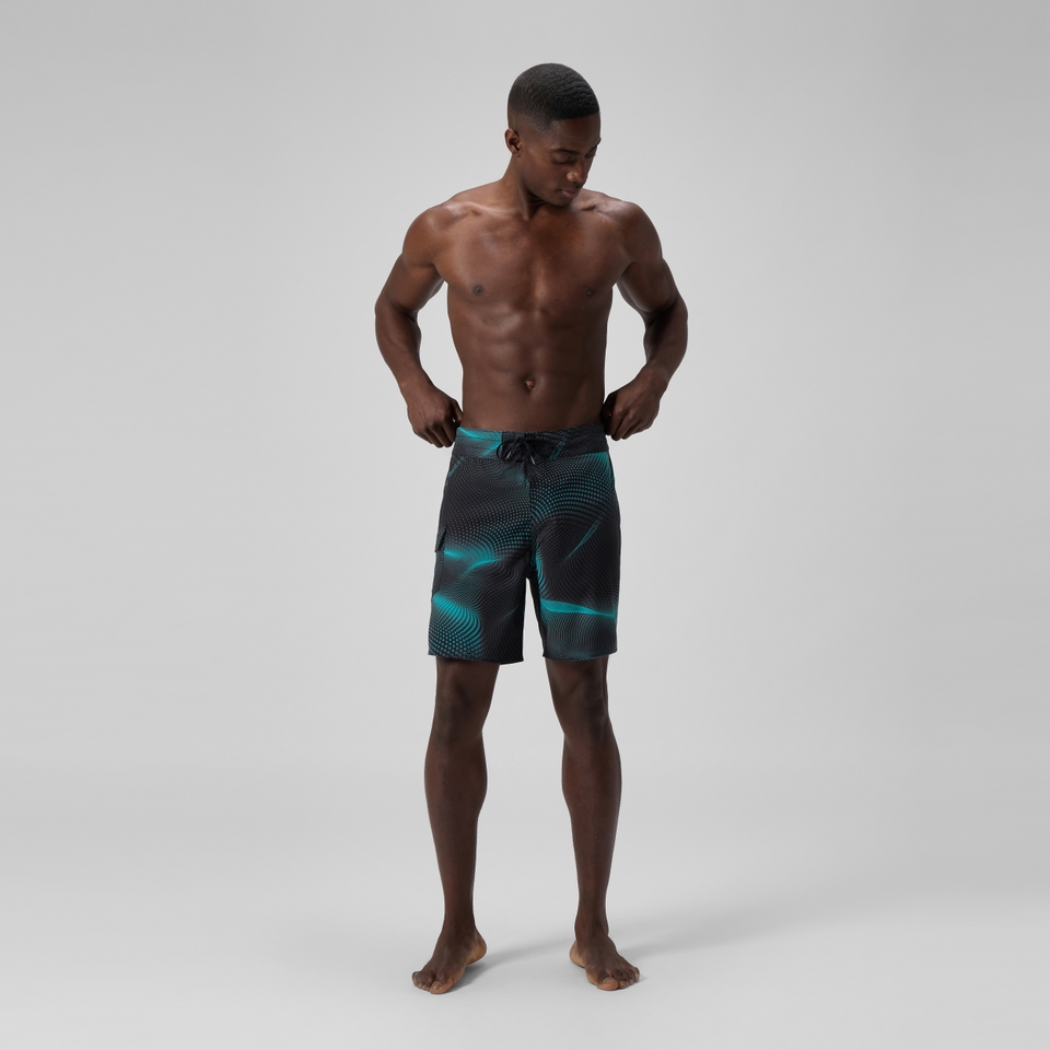 Men's Lookout Printed 45cm Boardshorts Dark Green