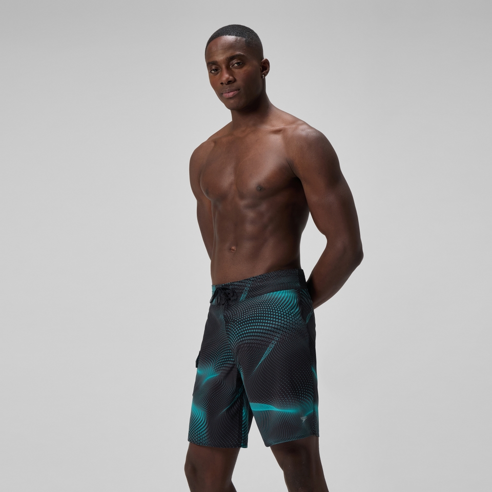 Men's Lookout Printed 45cm Boardshorts Dark Green
