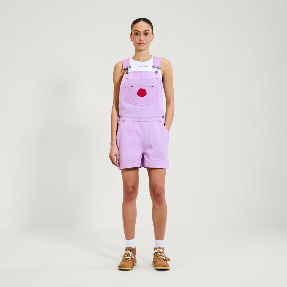 Adult Womens Kickers Classics Dungaree Short Purple