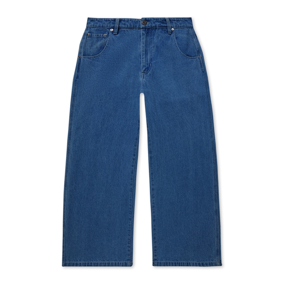 Adult Womens Kickers Classic Wide Leg Jean Blue