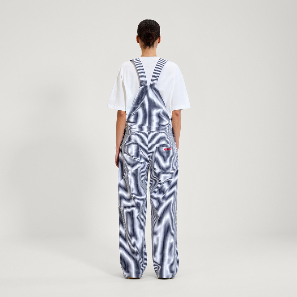 Adult Womens Kickers Classic Dungaree Blue/White