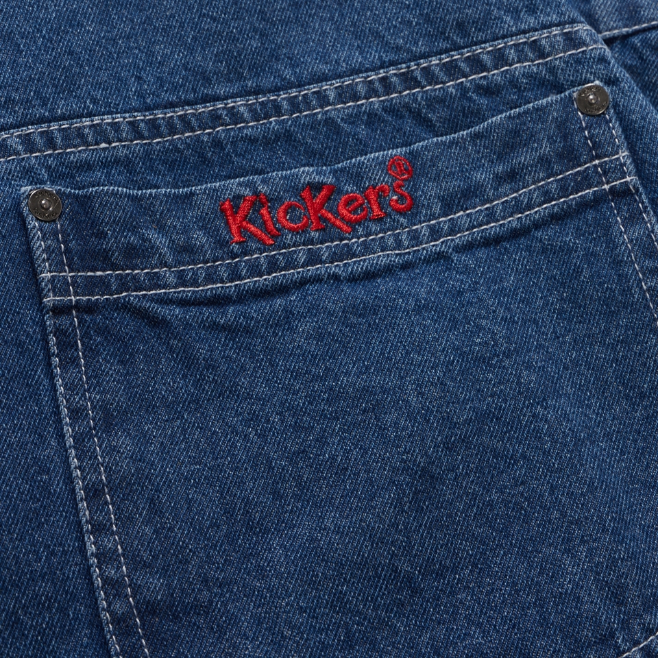 Adult Womens Kickers Classics Dungaree Short Blue
