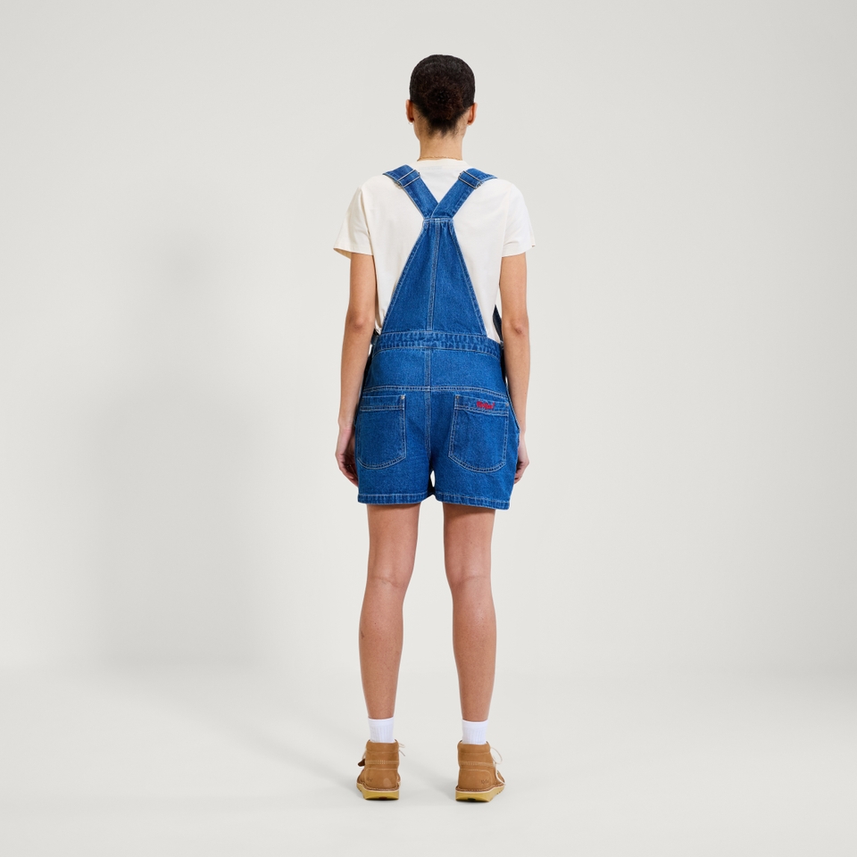 Adult Womens Kickers Classics Dungaree Short Blue