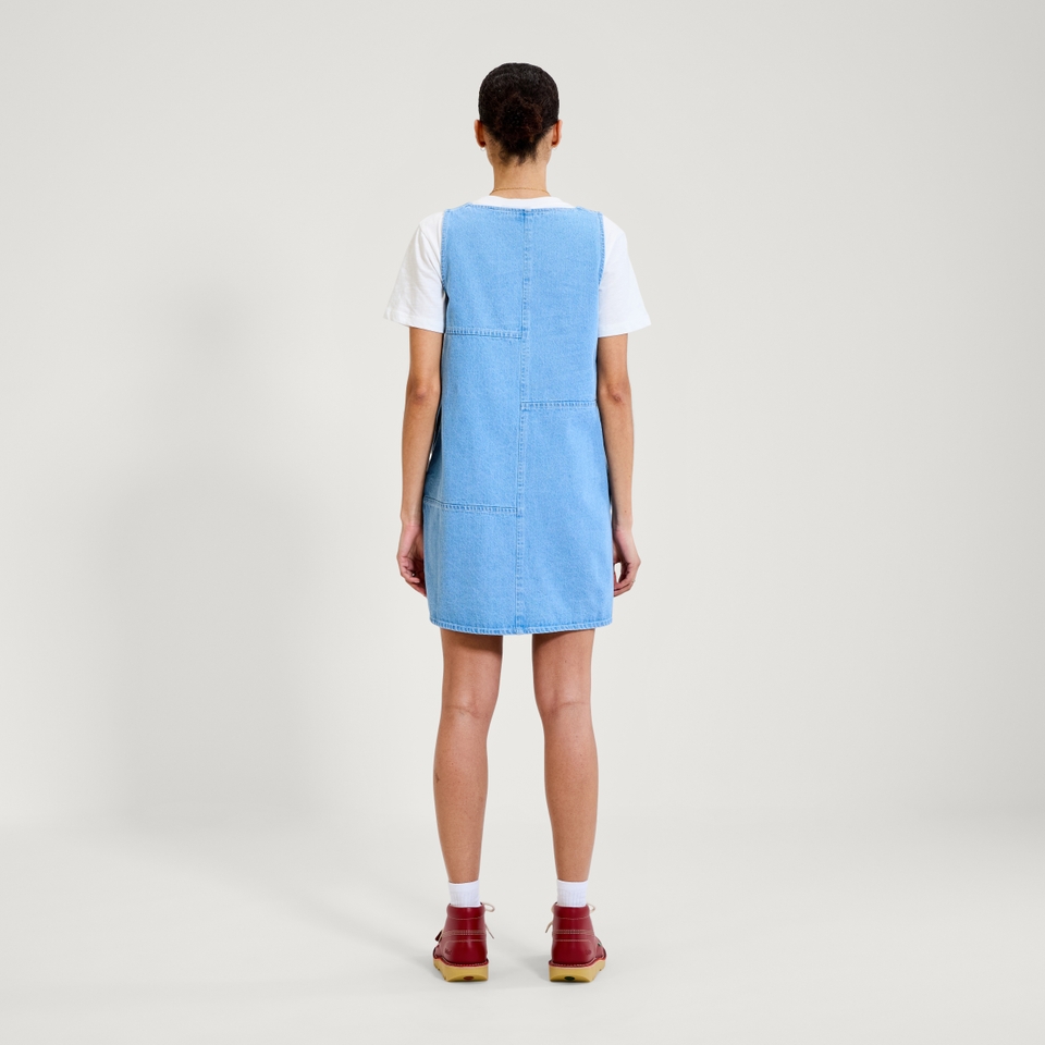 Adult Womens Kickers Classic Denim Mini Dress Blue