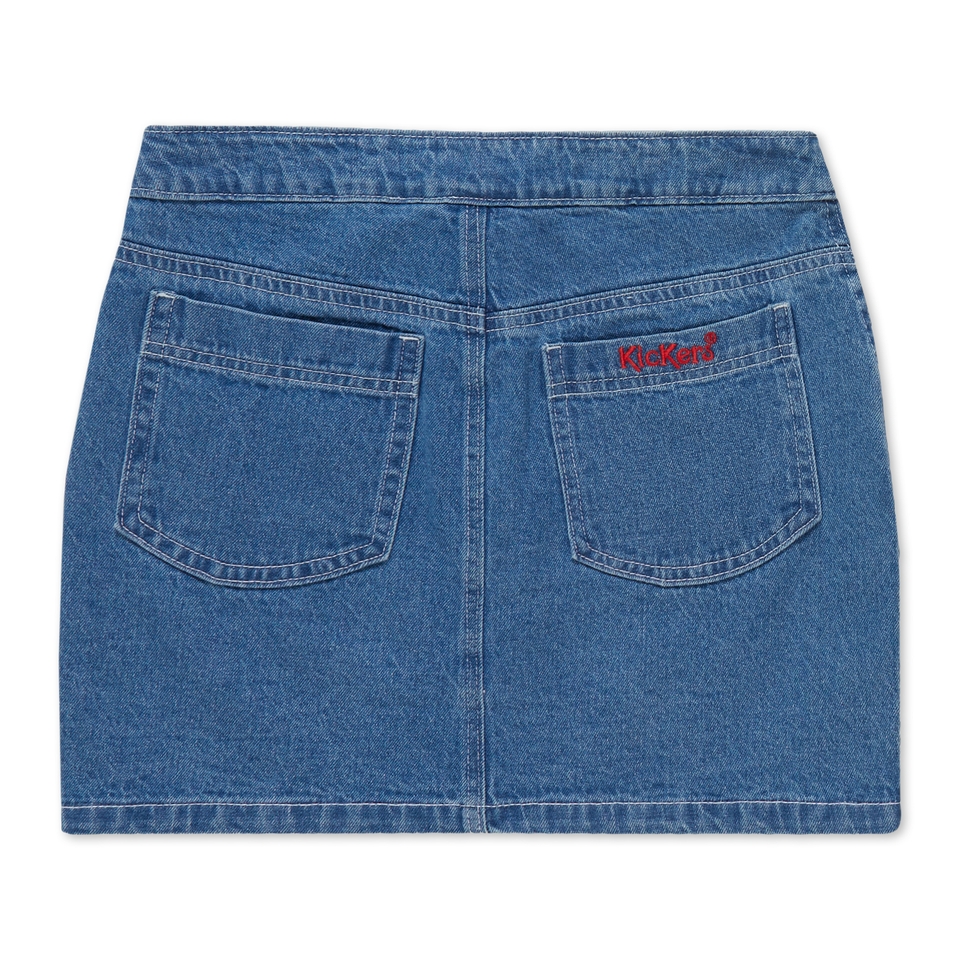Adult Womens Kickers Classic Denim Micro Skirt Blue