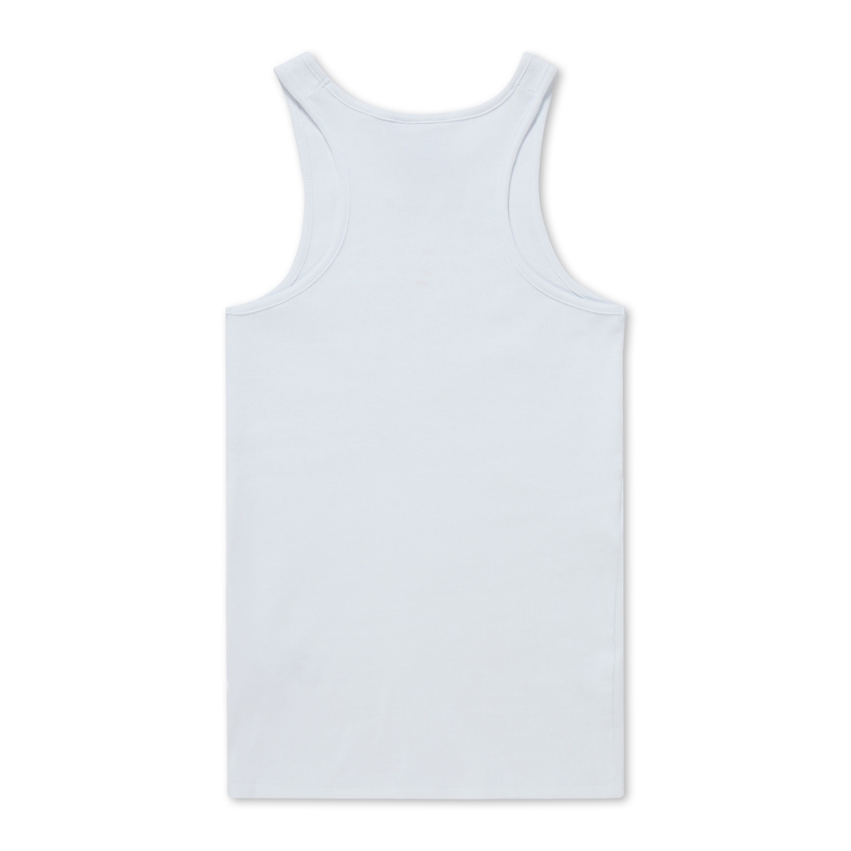 Adult Womens Kickers Classic Ribbed Vest White