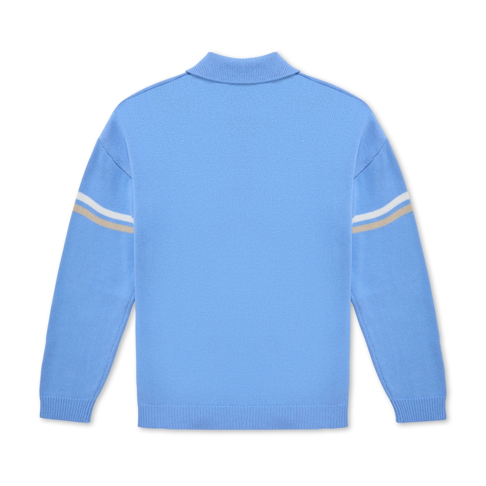 Adult Unisex Kickers Classic Zip Through Knit Blue