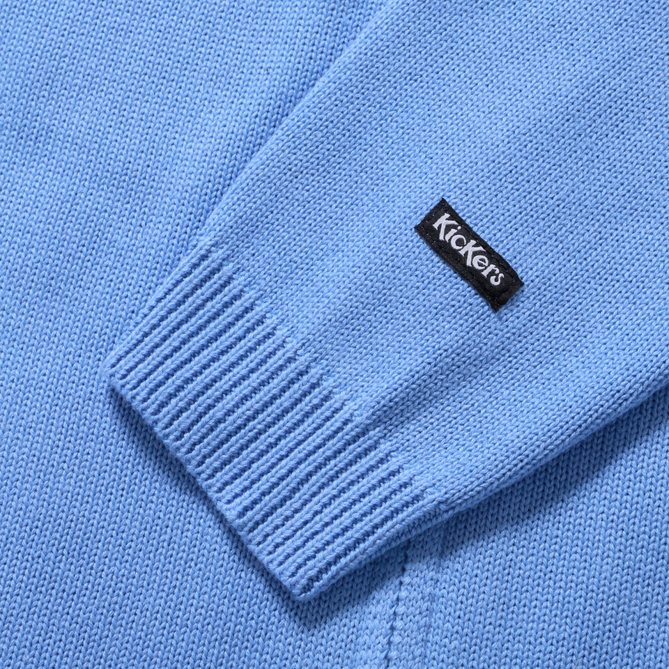 Adult Unisex Kickers Classic Zip Through Knit Blue